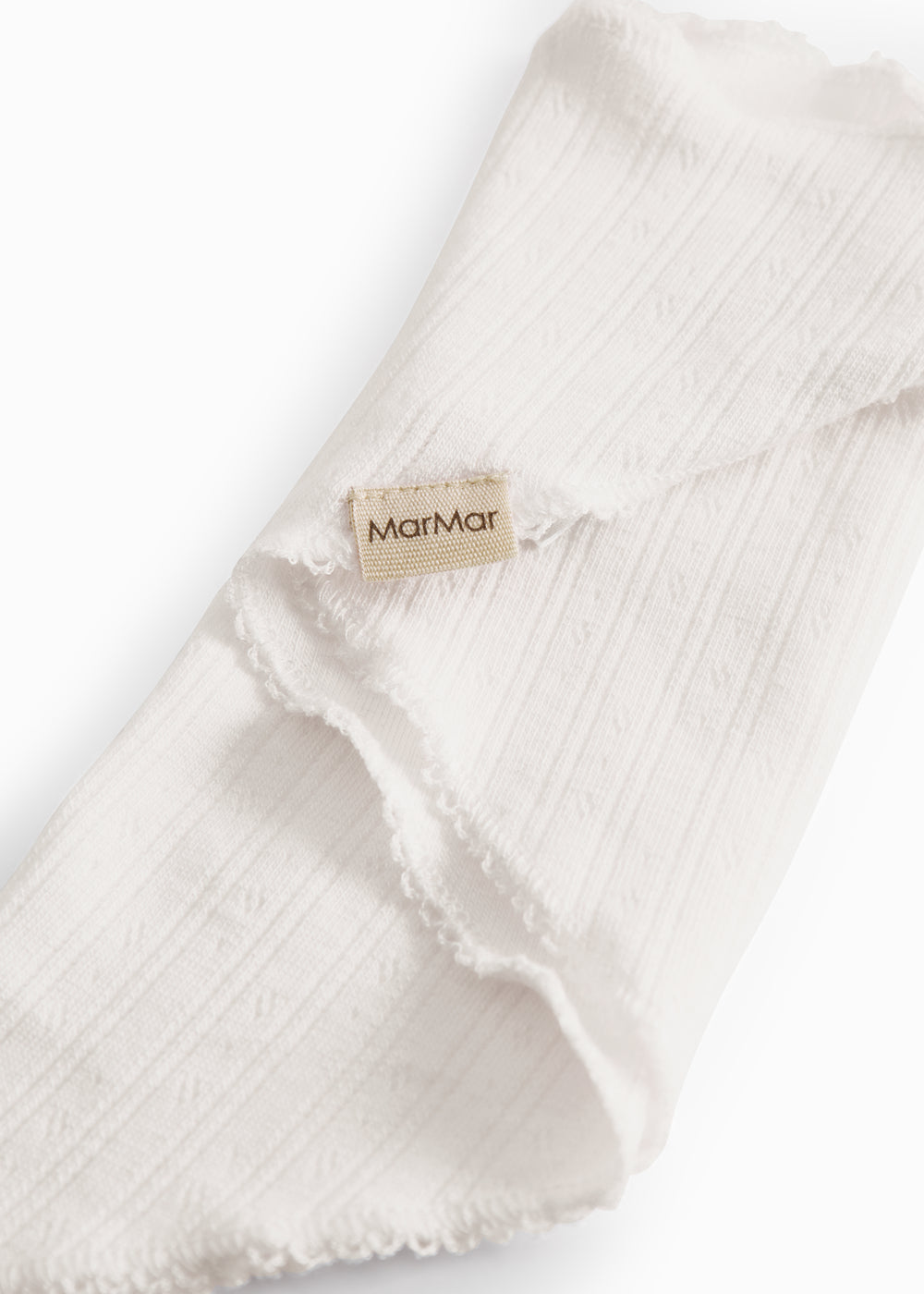 Cotton baby scarf in raw white