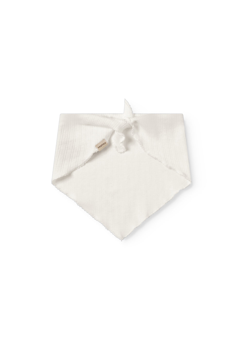 Cotton baby scarf in raw white