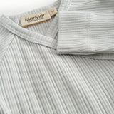 Light green pointelle bodystocking for newborns