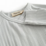 Light green pointelle fabric with feet for newborns