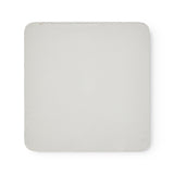 Lysegrøn pointelle babytæppe med rundede hjørner og picotkanter