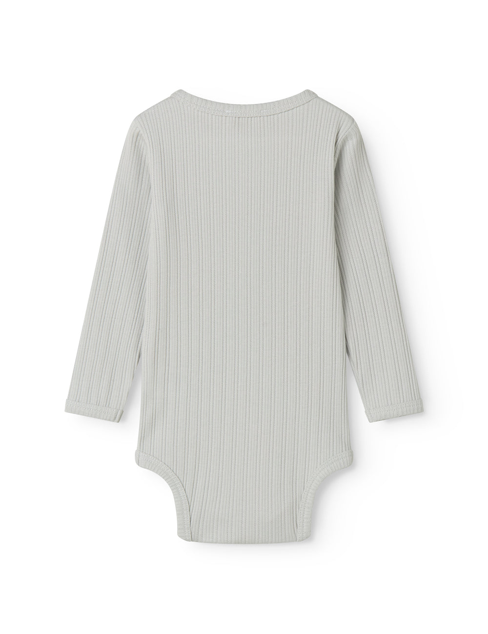 Langærmet lysegrøn pointelle baby bodystocking