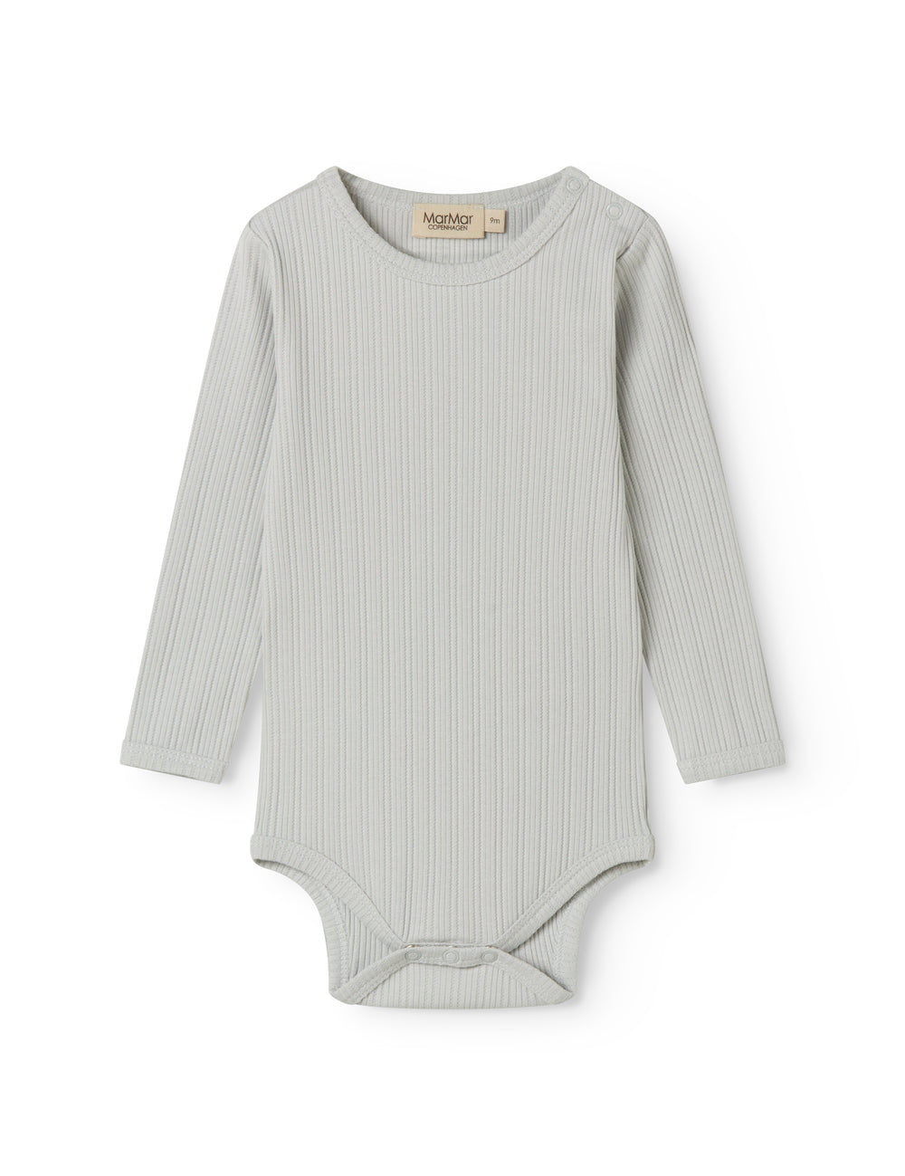 Langærmet lysegrøn pointelle baby bodystocking