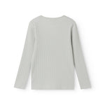 Lysegrøn langærmet pointelle t-shirt til børn