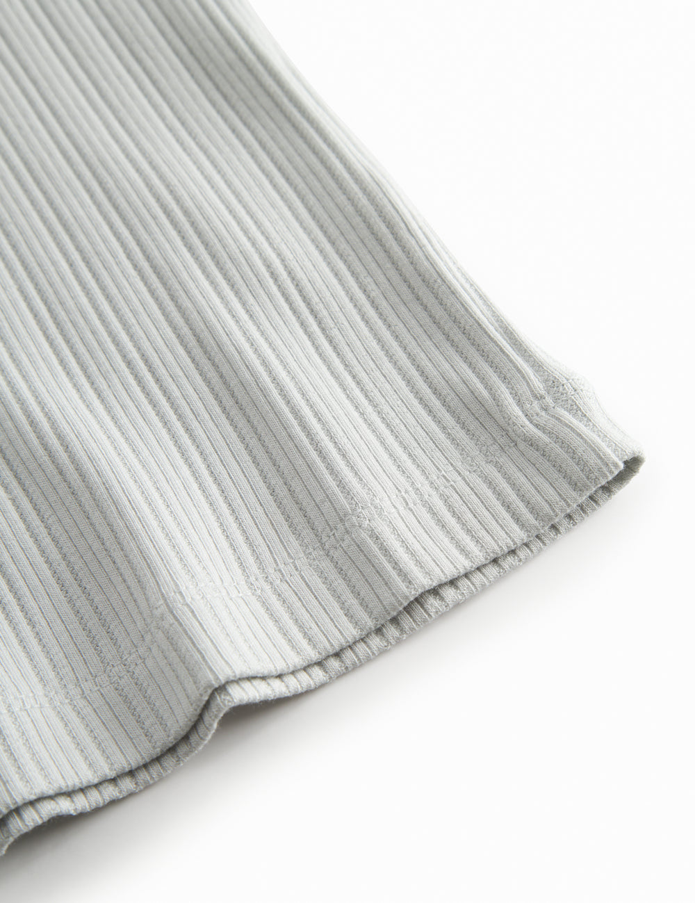 Light green short-sleeved pointelle t-shirt for children