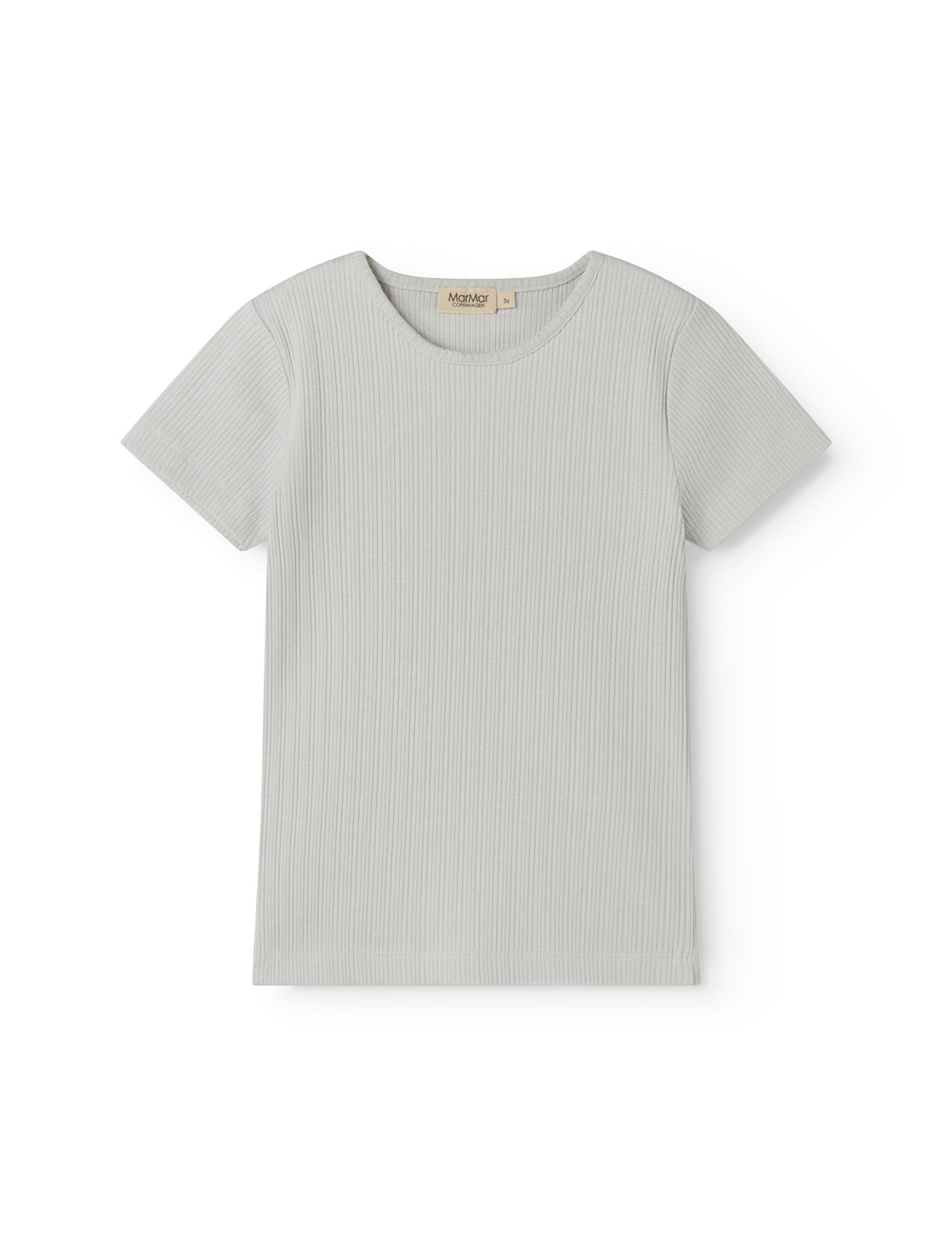 Light green short-sleeved pointelle t-shirt for children