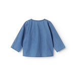 Langærmet denim skjorte til baby