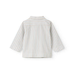 Blåstribet skjorte med krave og knapper til baby