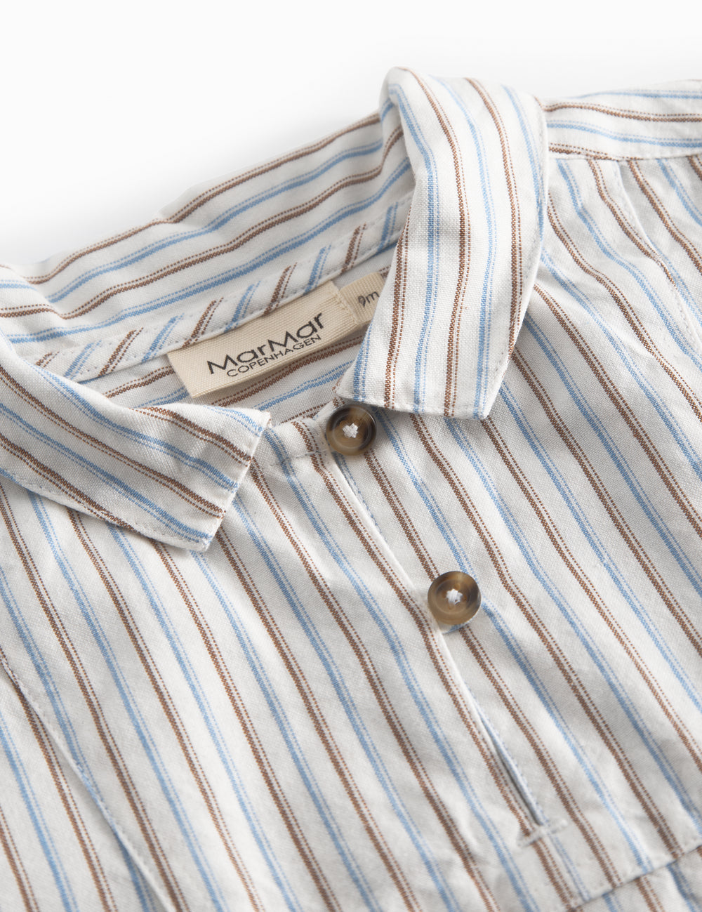 Blue striped shirt with collar and buttons for baby