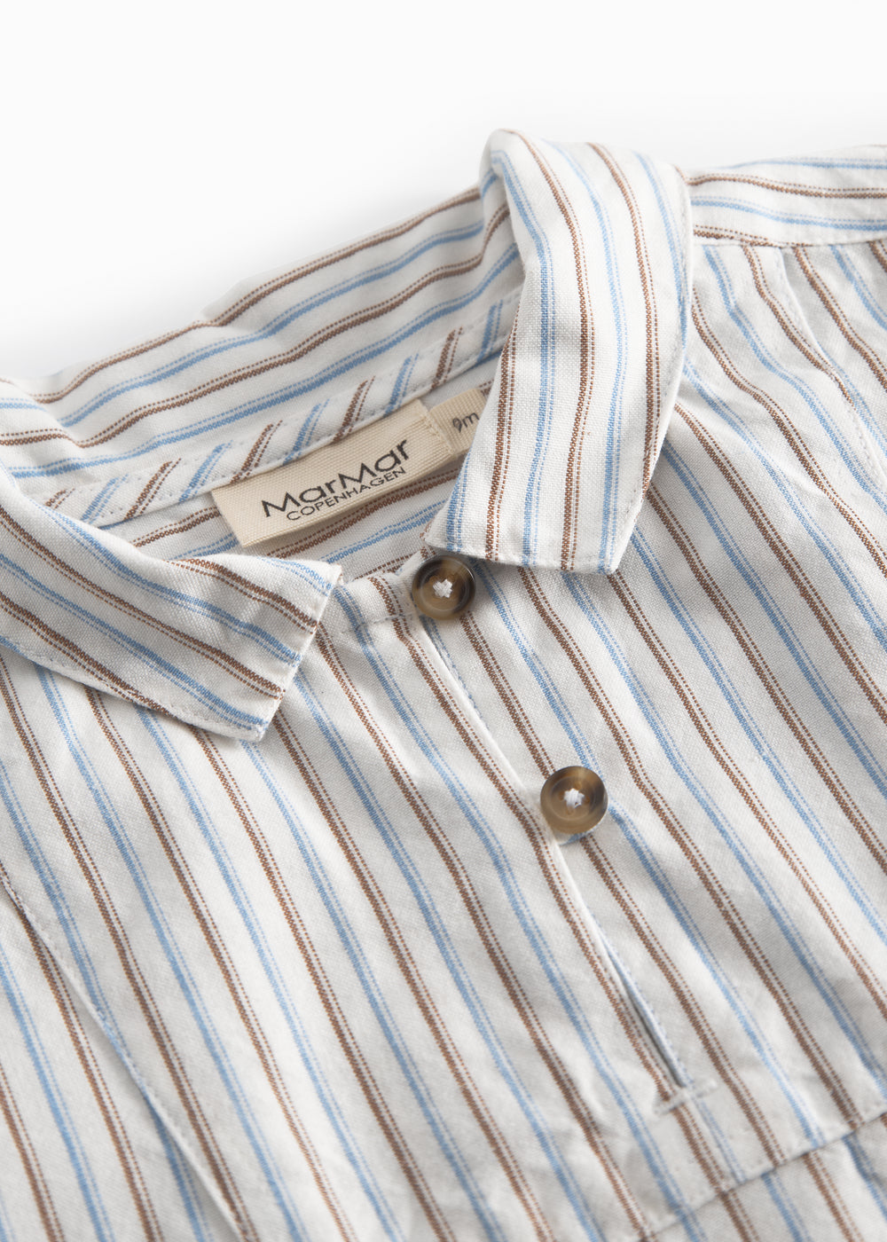 Blue striped shirt with collar and buttons for baby