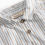 Blue striped shirt with collar and buttons for baby