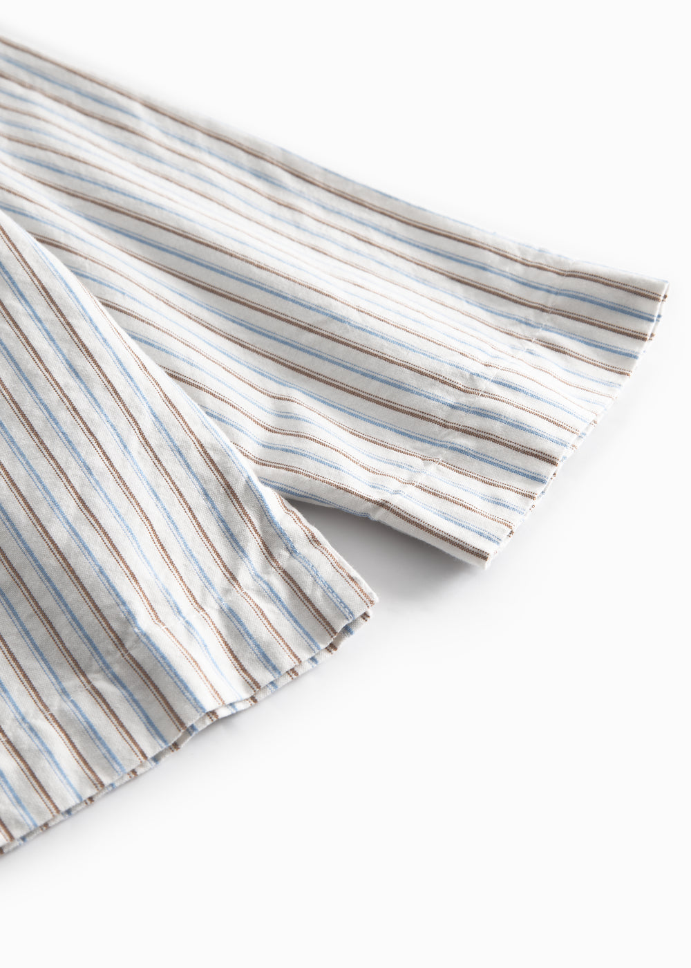 Striped blue shirt with collar and buttons for children