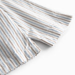 Striped blue shirt with collar and buttons for children