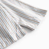 Striped blue shirt with collar and buttons for children