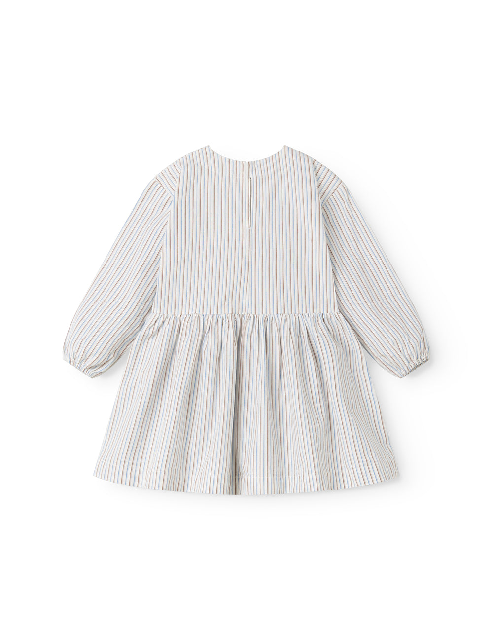 Langærmet blåstribet kjole til børn