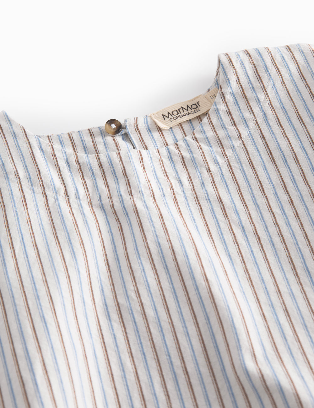 Langærmet blåstribet kjole til børn