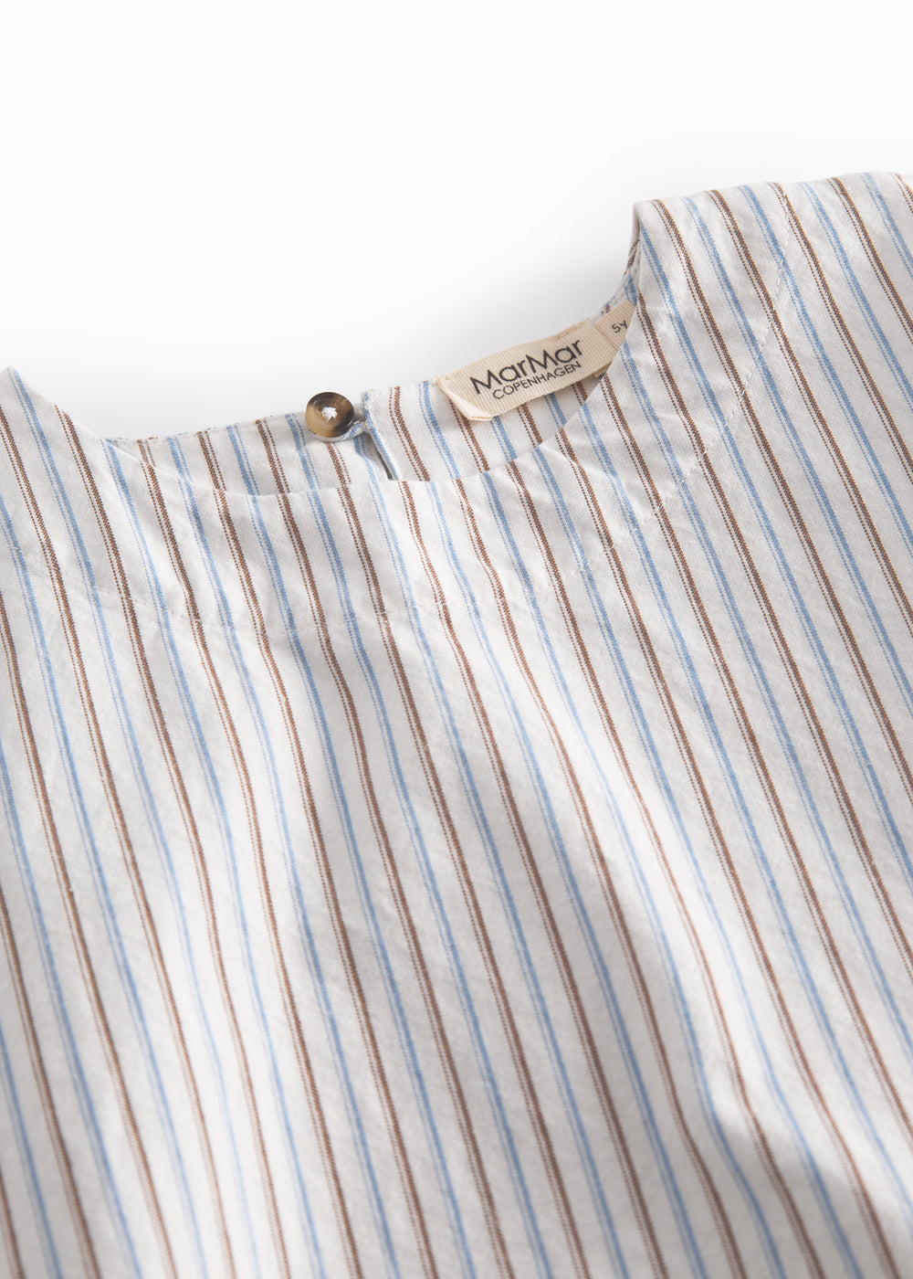 Langærmet blåstribet kjole til børn