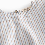 Langærmet blåstribet kjole til børn