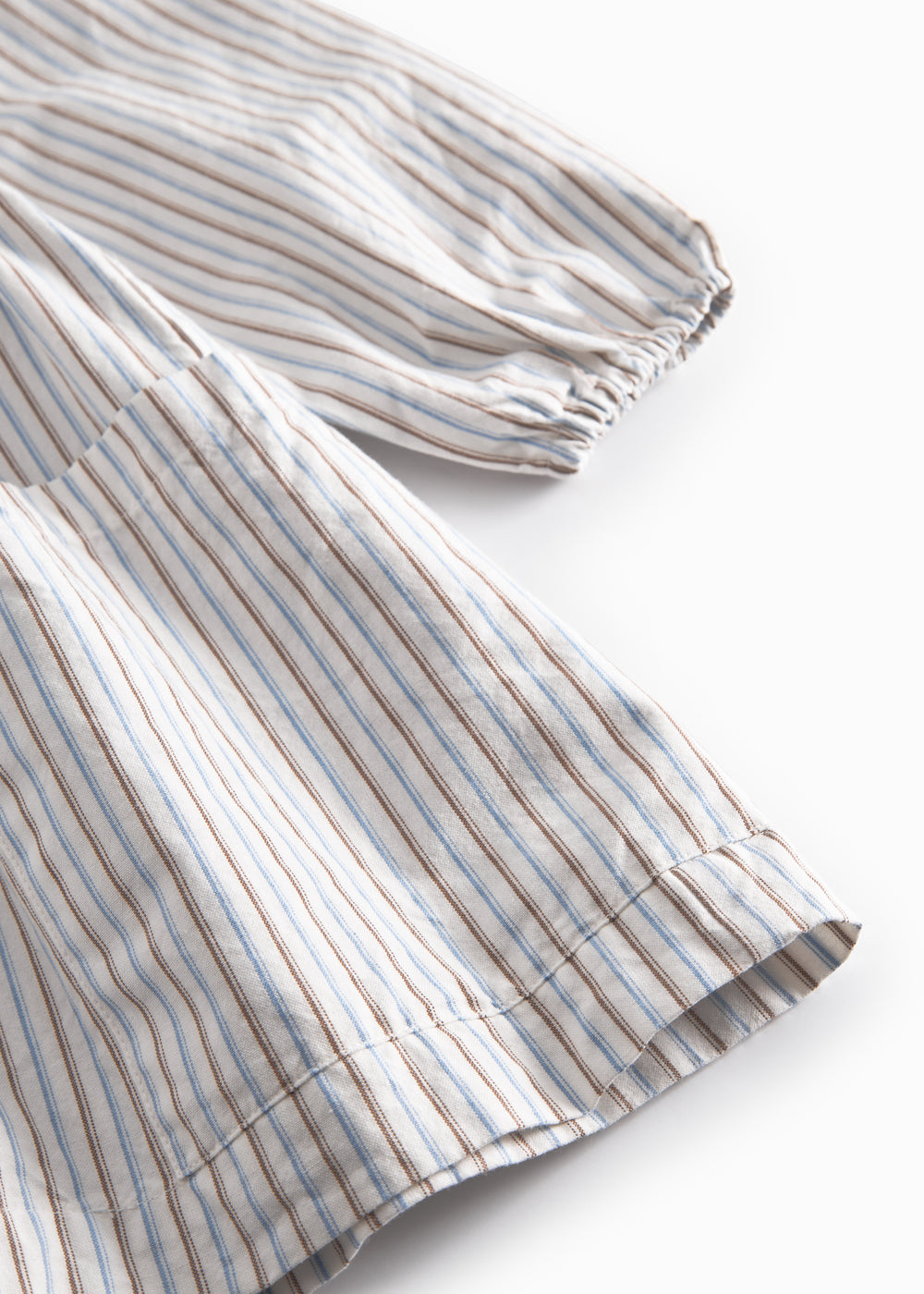 Blue striped turtleneck dress for children