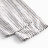 Blue striped pants with drawstrings for children