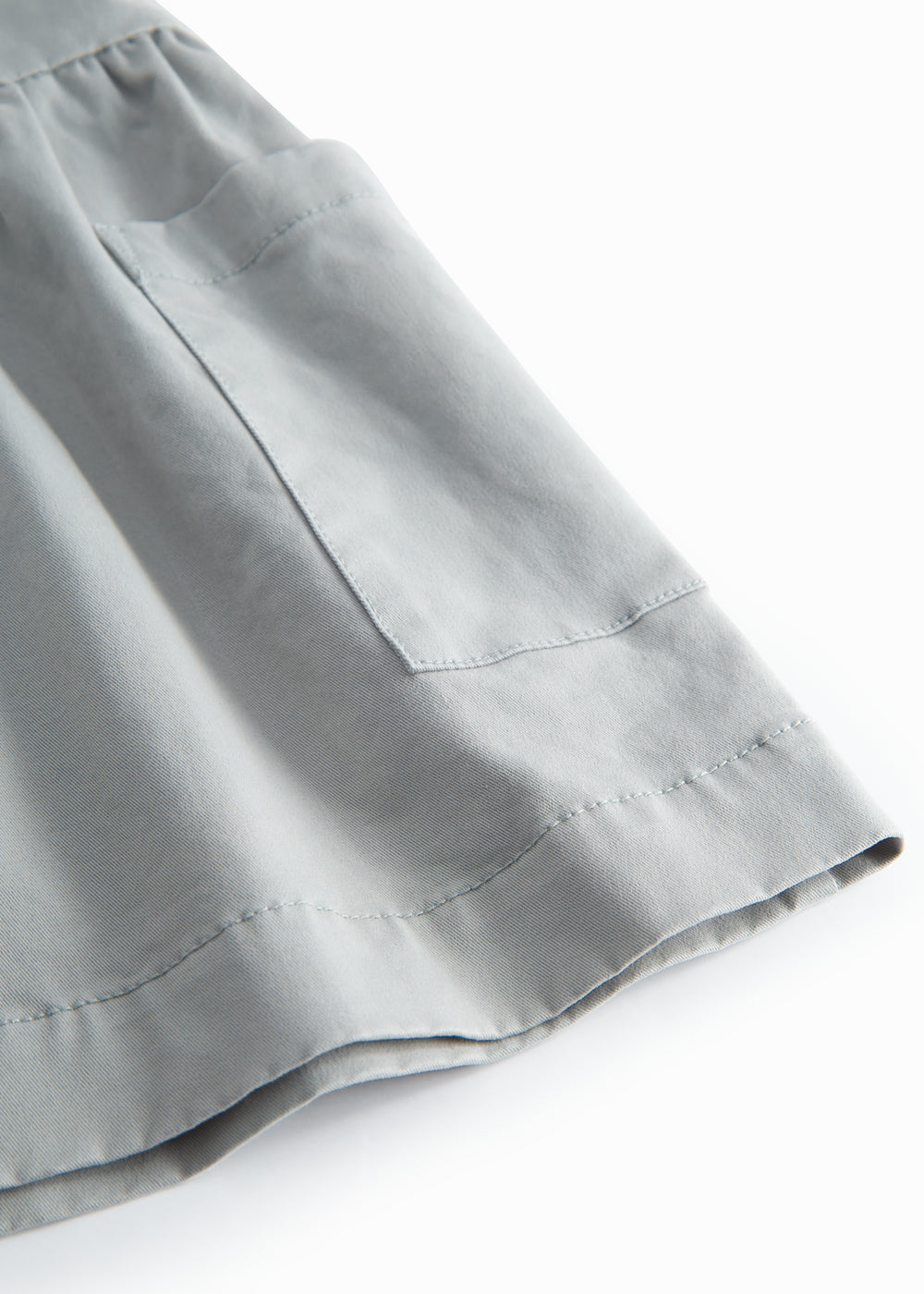 Sleeveless blue chino dress for children with buttons