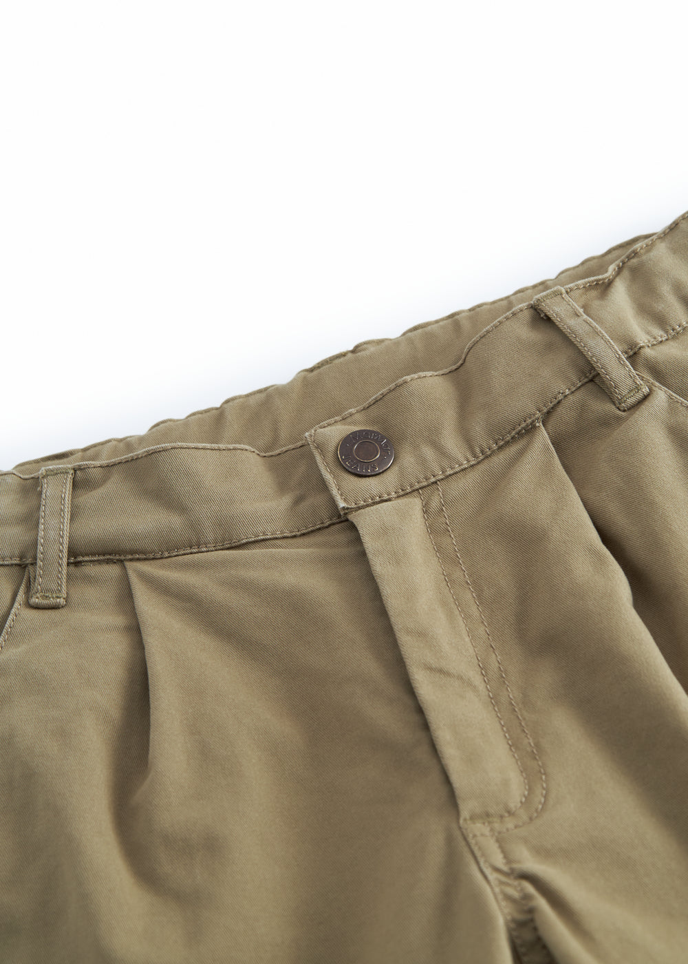 Grønne chino bukser til børn med lommer og bred elastik i livet