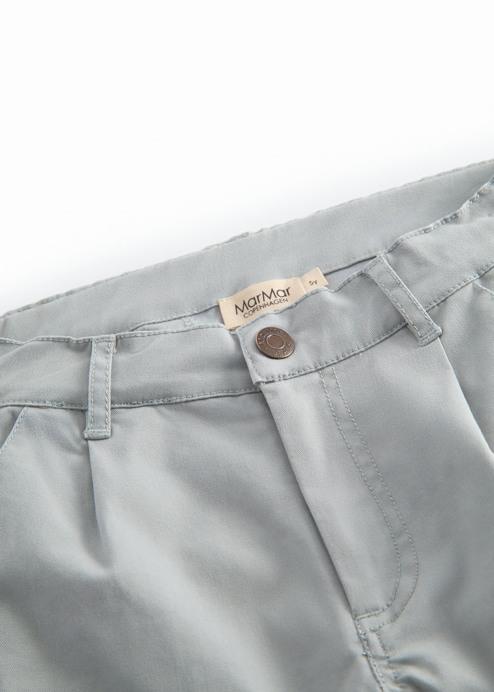 Blå chino shorts til børn med elastik