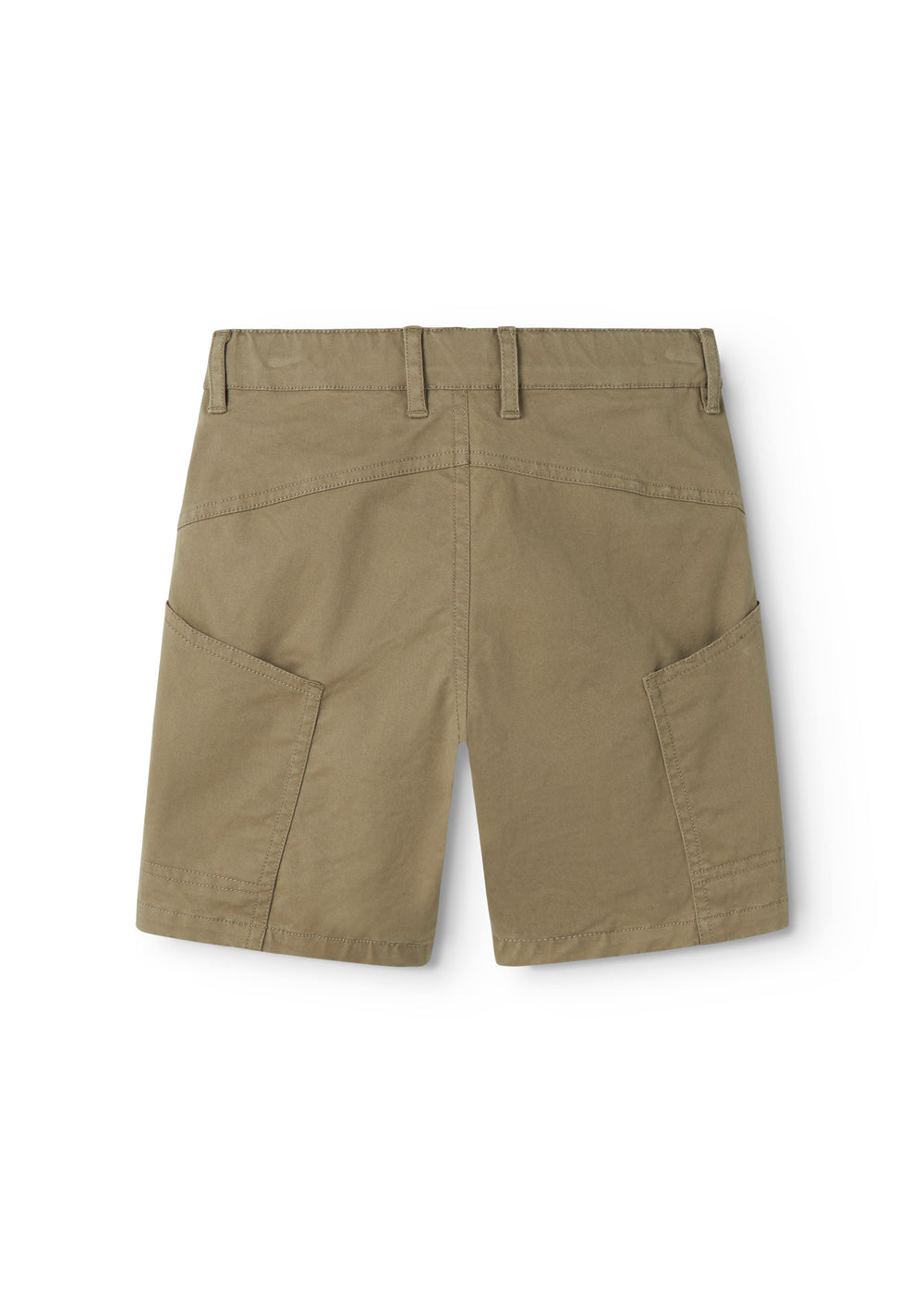 Green chino shorts for children with elastic