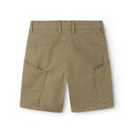 Green chino shorts for children with elastic