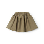 Grøn chino nederdel til børn med vidde