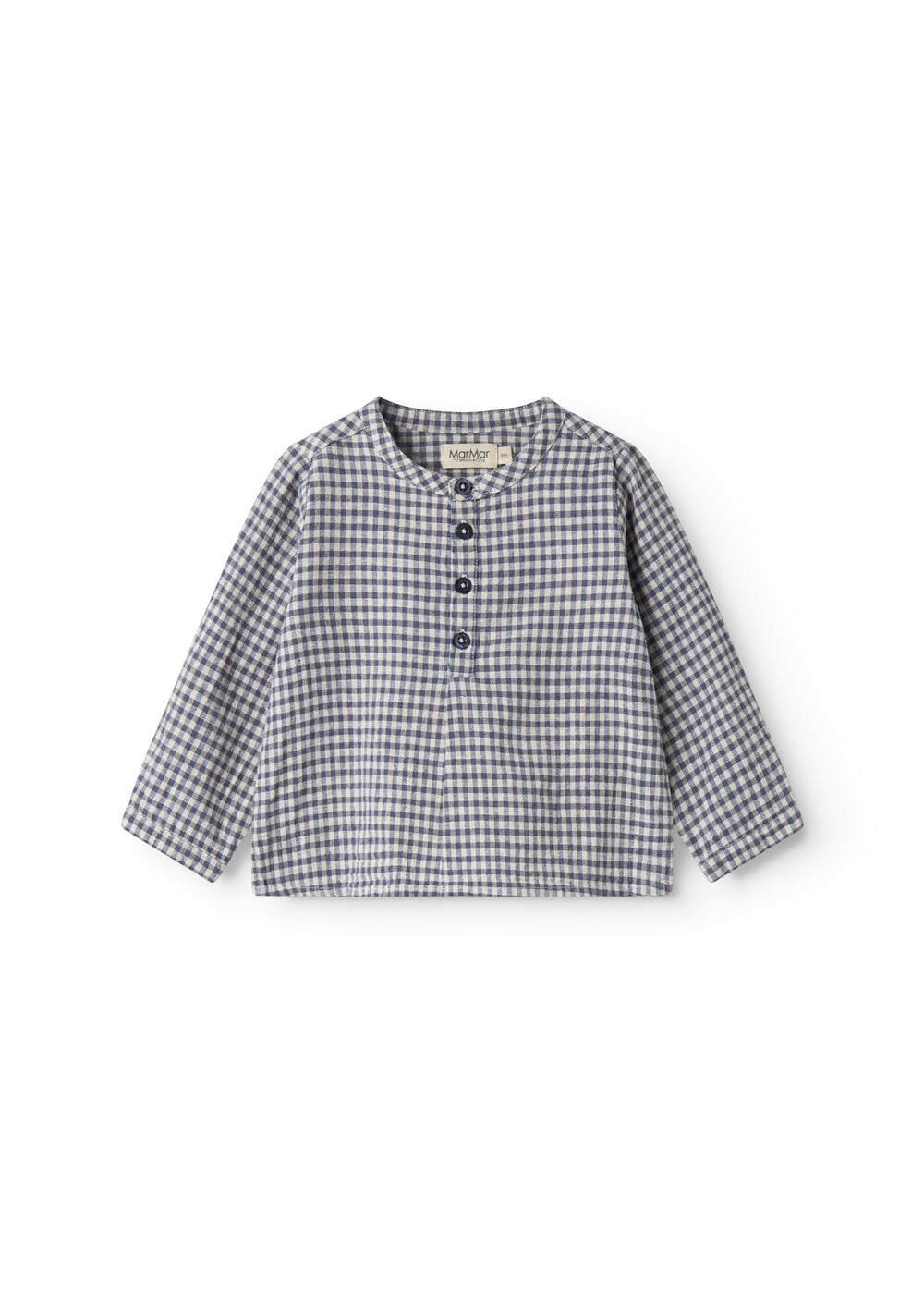 Fitted turtleneck baby shirt with a front closure