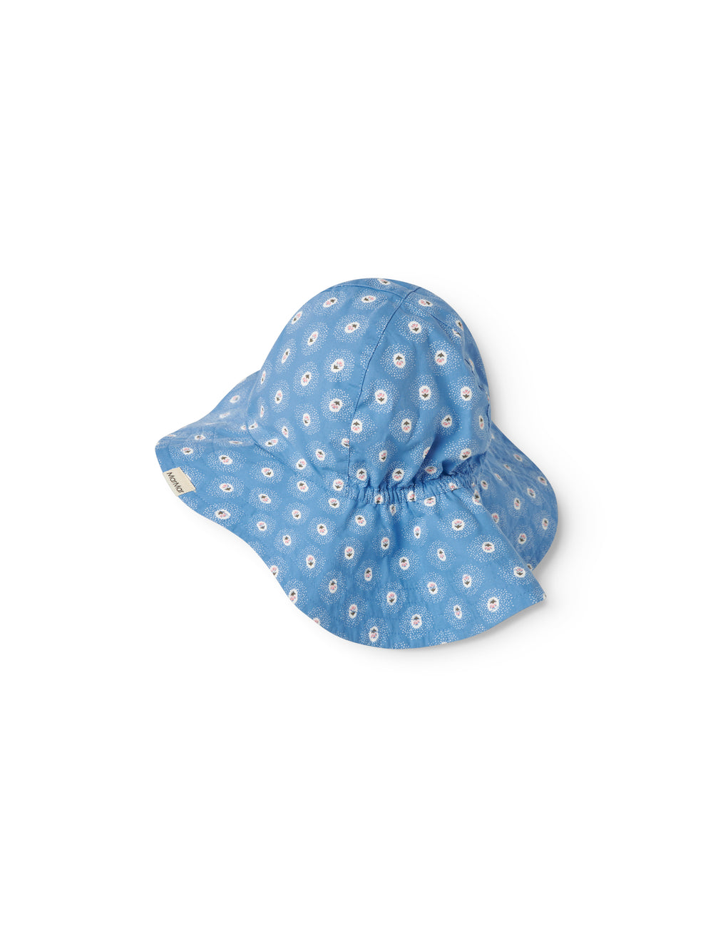 Blå solhat til baby med små blomster