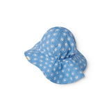 Blå solhat til baby med små blomster