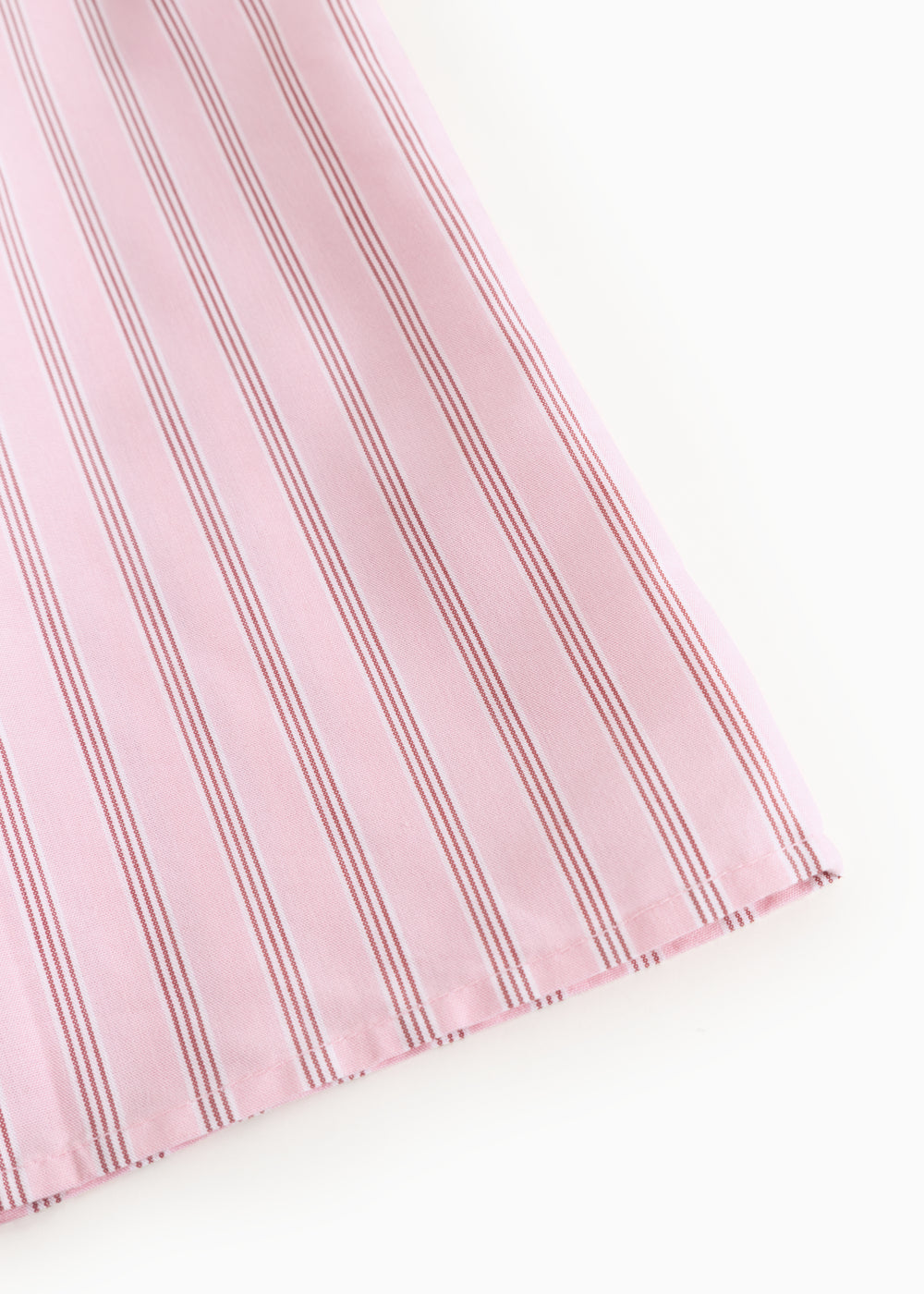 Red t-shirt with fine stripes and a front panel for baby