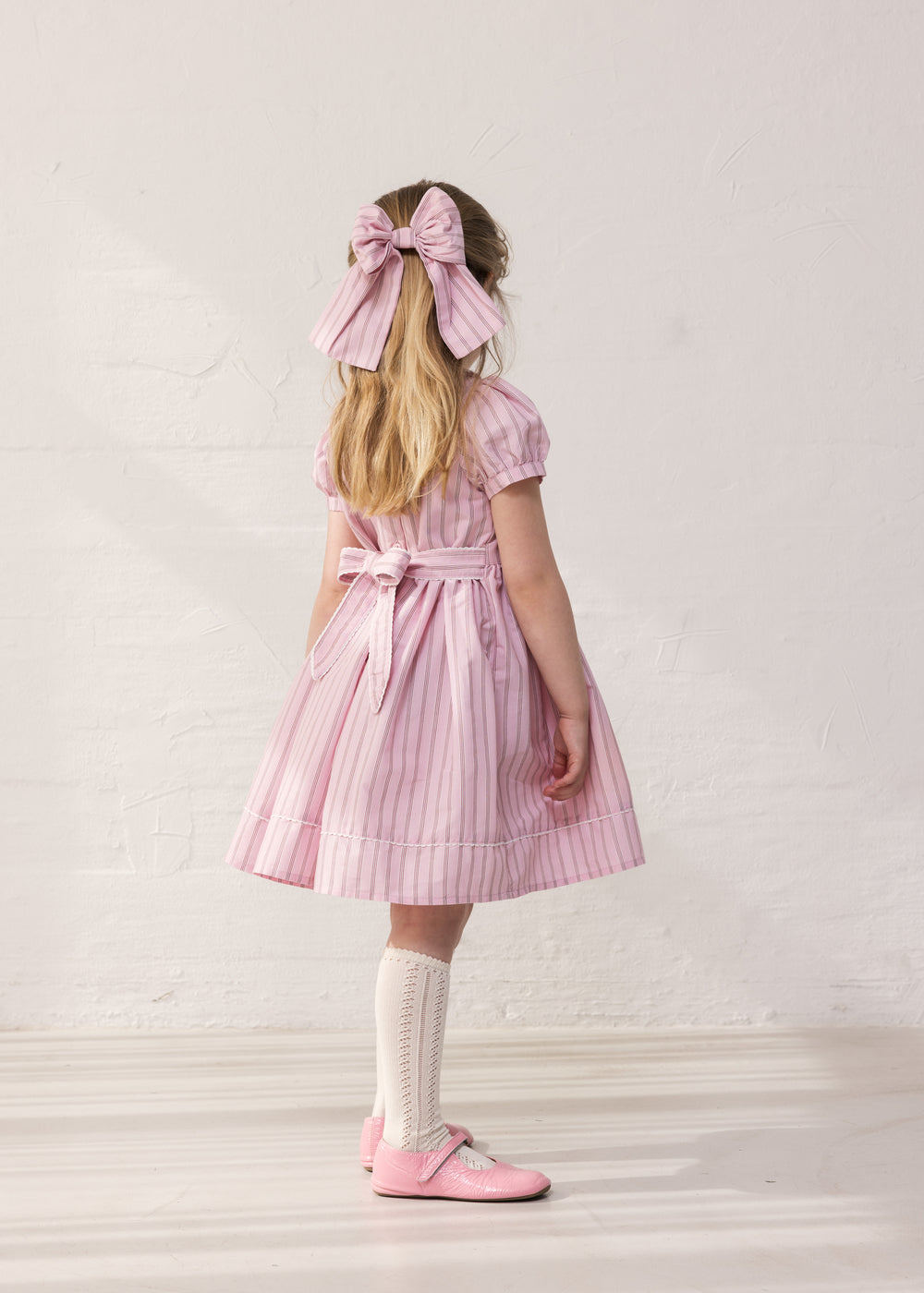 Alina L - Hair clip, Bonbon Pink Stripes