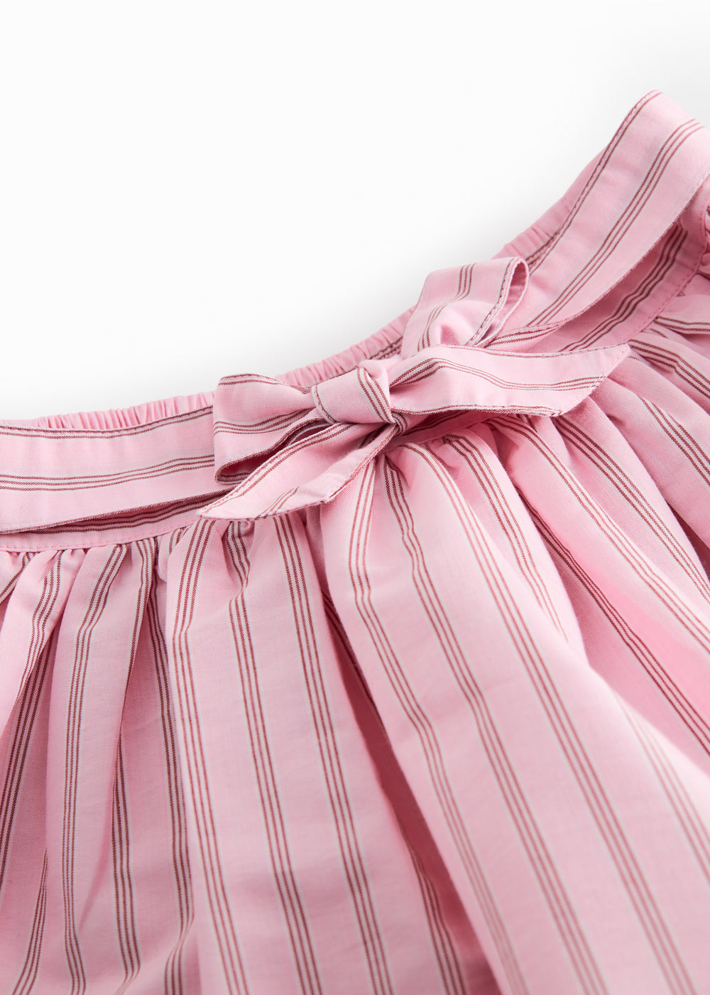 Lyserød nederdel med fine striber til børn