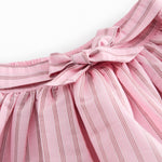 Lyserød nederdel med fine striber til børn