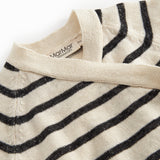 Baby striped cardigan with stripes and a toggle closure