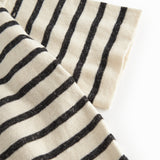Striped t-shirt for children with short sleeves and round neck.