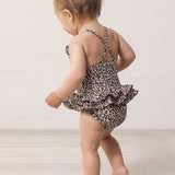 Swinnie Bathing Suit - Swimsuit, Brown Leo