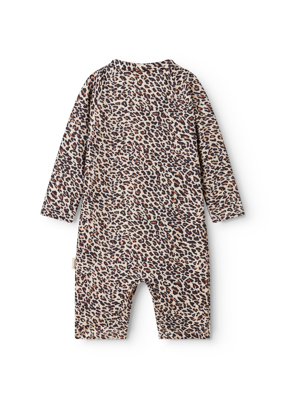 Badeheldragt til børn med brunt leopardprint