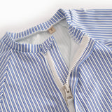 Blue striped children's swimsuit