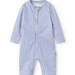 Blue striped children's swimsuit