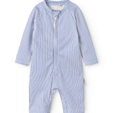 Blue striped children's swimsuit