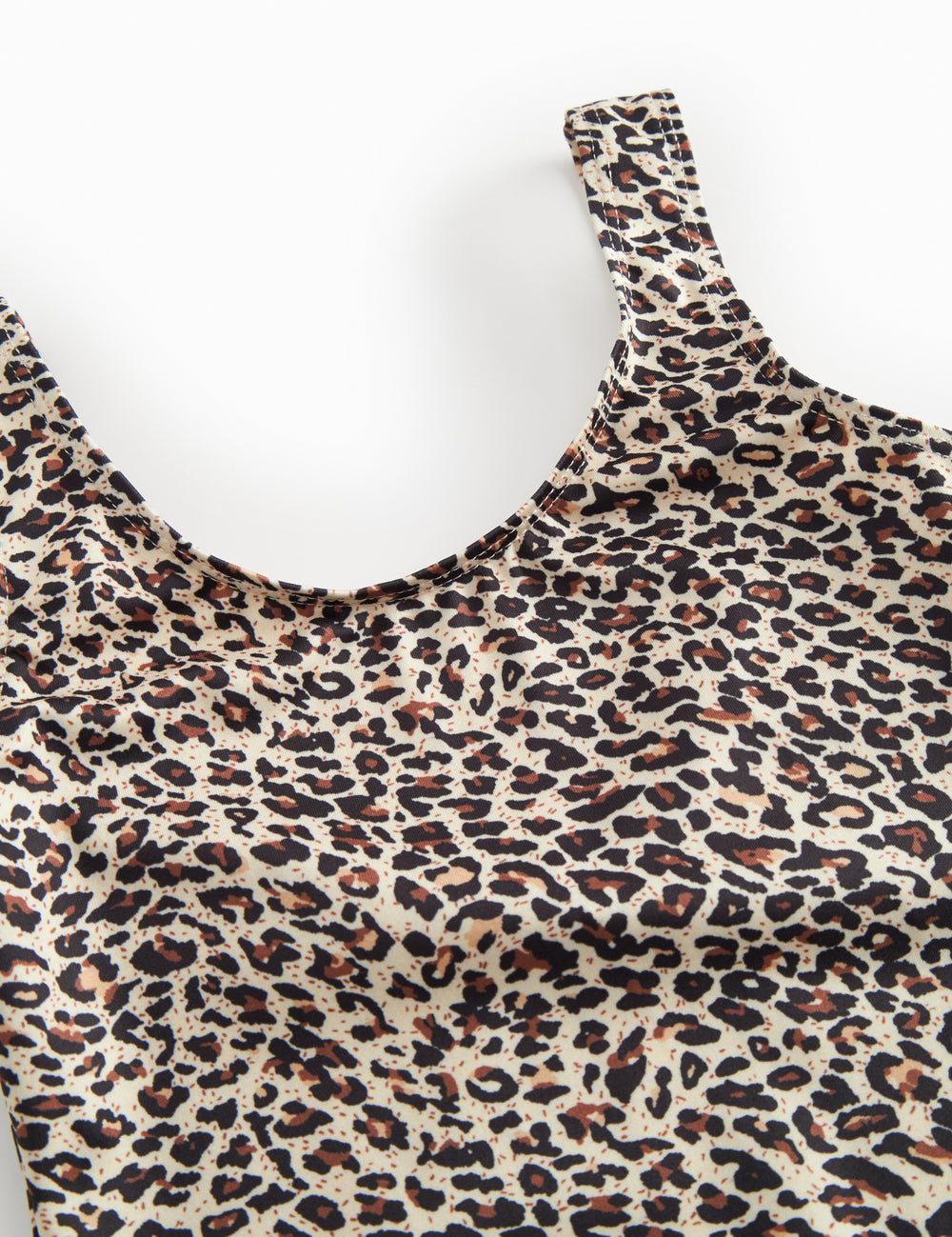 Badedragt til børn med brunt leopardmønster