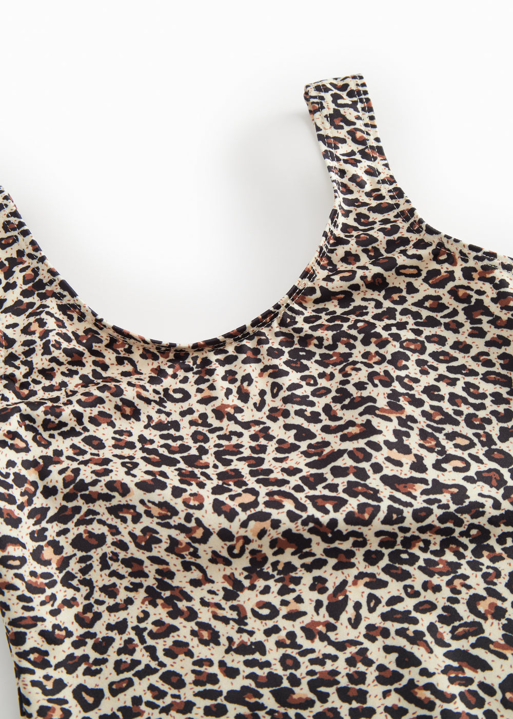 Badedragt til børn med brunt leopardmønster