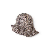 Child's swim cap with brown leopard pattern
