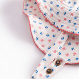 Child's swim cap with floral pattern