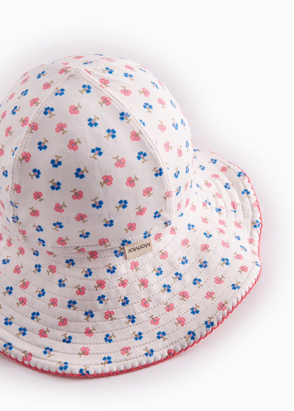 Badehat til børn med blomstret mønster