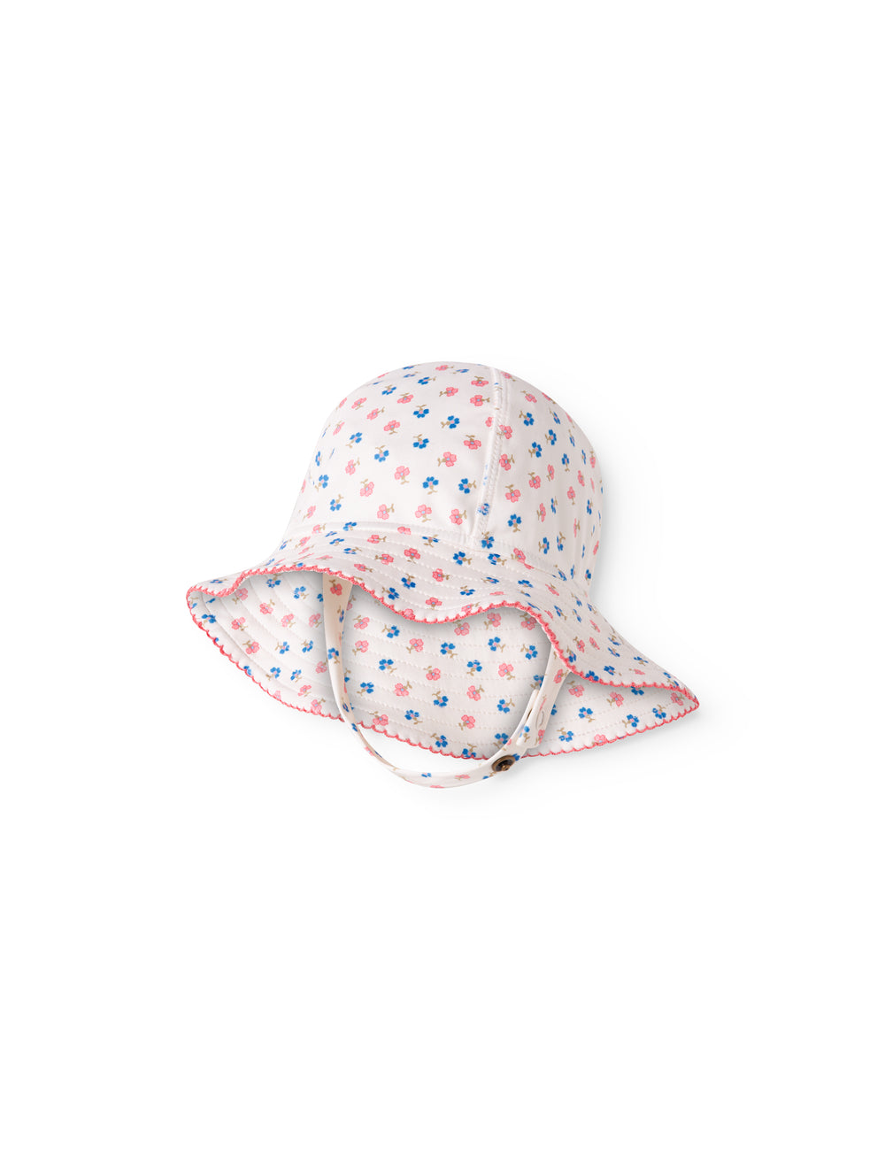Child's swim cap with floral pattern